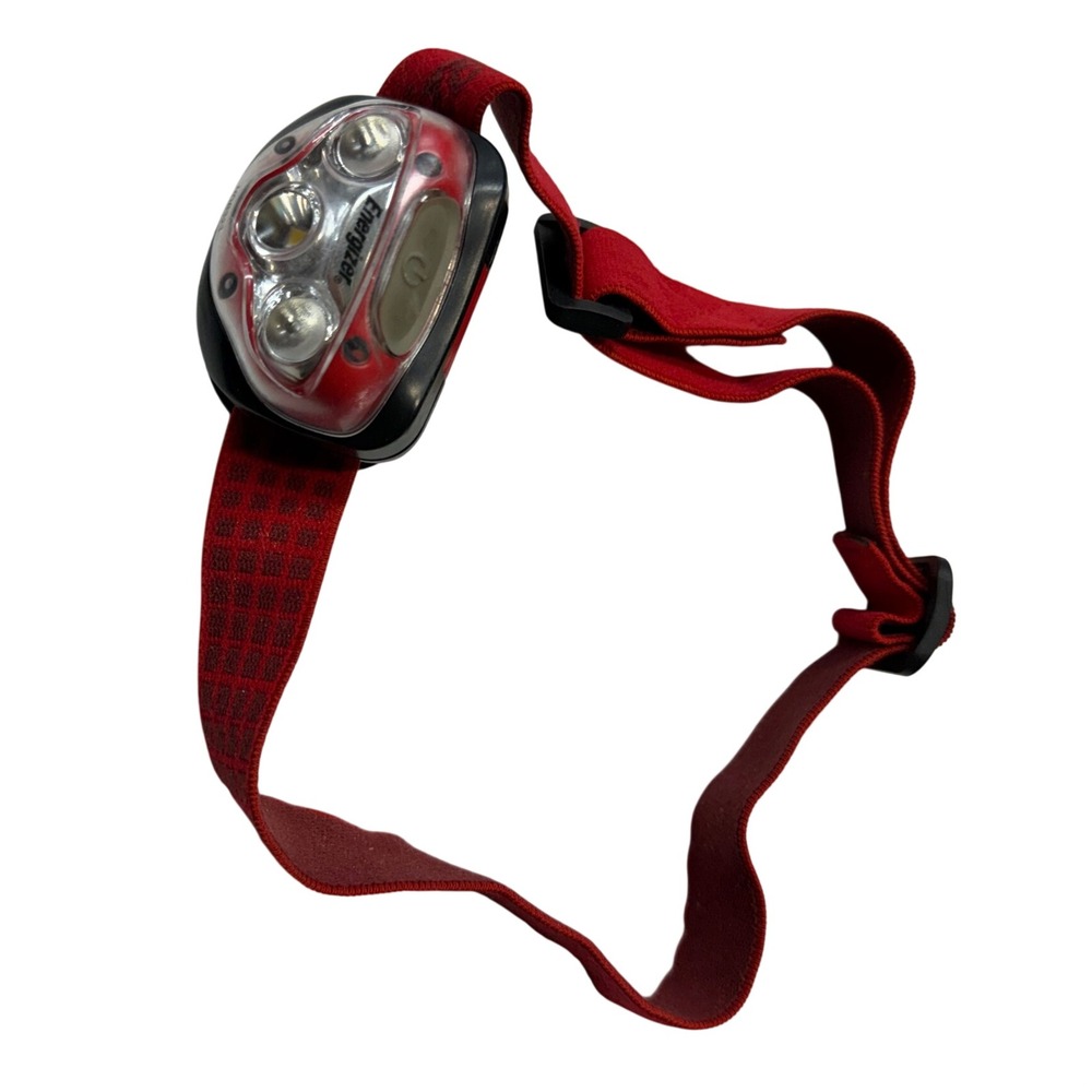 Energizer LED Headlamp Red Black Adjustable Strap Multi Light HDR33A Camping